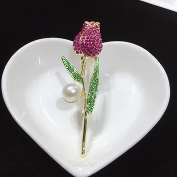 ZHBORUINI 2019 Nové Prírodné Perly Brošňa Ruže Kvet Corsage Pearl Breastpin Sladkovodné Perly Šperky Pre Ženy Darček Príslušenstvo