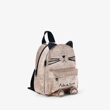 Nový produkt lesklé ružové kožené zvierat mačka plastický mini karikatúra roztomilý batoh