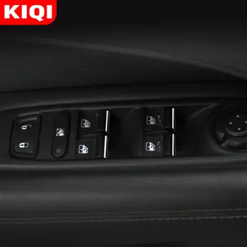 KIQI 7Pcs/Set ABS Chrome Dvere Auta Okno Spínač Výťahov Tlačidlo Krytu Výbava pre Jeep Compass a 2. 2017 2018 2019 2020 Príslušenstvo