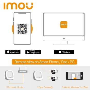 Dahua IMOU IPC-B26E Bunky Pro IP Kamera 1080P HD s akumulátorom Dohľadu CCTV Bezdrôtové Vonkajšie Poveternostným vplyvom PIR Zistiť Wifi IPC