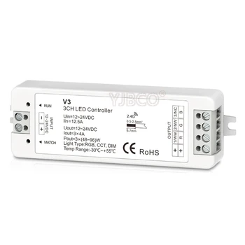 2.4 G RF bezdrôtová LED Dotykové Diaľkové Ovládanie stmievač 1CH 2 3CH led regulátor pre Jednu Farbu /Farby/teploty RGB led pásy