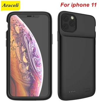 Araceli Pre iphone 11 Batérie Prípade 5000 Mah Silikónový Materiál Ultra-tenký Smart Cover Moc Banka Pre iphone 11 Nabíjačku Prípade