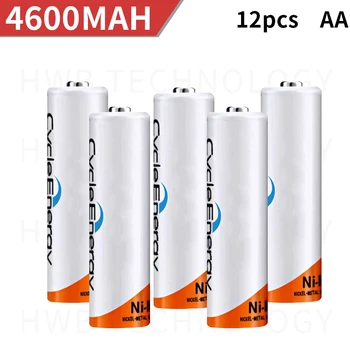 12pack 2016 Originálne Nové 1.2 V 4600mAh Ni-MH AA Batérie 2A 14500 Nabíjateľné Batérie pre sony pilas recargables kontakty batérie