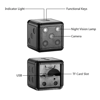 Sq16 1080P HD Mini Videokamera Micro Kamera Nočného Videnia Detekcia Pohybu DVR Video Hlasový Záznamník sq11 Malá Kamera Cam