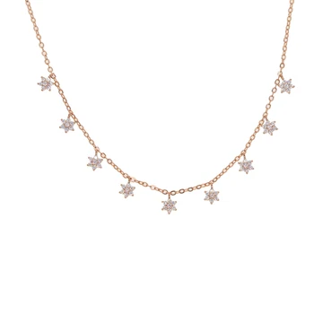Vysoká kvalita 2019 luxusné kvetinové cz drip drop kúzlo chocker cz stanice sexy náhrdelník dámske šperky, krátke vrstva náhrdelník 35+10 cm