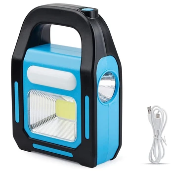 3 in 1 Solárne USB Nabíjateľné COB LED Camping Svietidlo, Nabíjačka pre Zariadenia, Nepremokavé Núdzové Svietidlo LED Svetlo