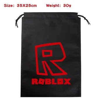 35*25cm ROBLOX študent šnúrkou skladovanie taška unisex jednoduché ulici cestovné nepremokavé tlač non-tkané narodeninám vrecku