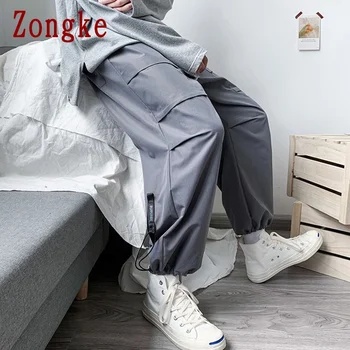Zongke Bežné Cargo Nohavice Mužov Streetwear Joggers Mužov Nohavice Harajuku Tepláky Mužov Hip Hop Oblečenie Nohavice 2020 M-5XL
