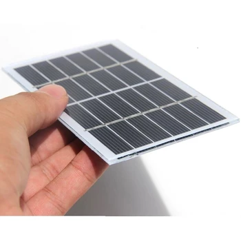 1W 6V Solárne Modul Sklo Vrstvené Polykryštalických DIY Solárny Panel, Nabíjačky Pre 3,7 V Batéria 115*70 MM Doprava Zadarmo
