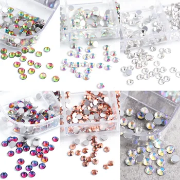 12 Grid/ Box Nechtov Kamienkami 3D Multi-štýl Diamond Crystal Ploché Späť Drahokamu Diamond Gem Lesk DIY Nechtov Art Decor