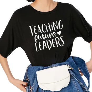Výučba Budúcich Lídrov Učiteľ Lásky, Ženy Krátke Rukáv Tričko Bežné Bavlna Lumbálna Vtipné Tričko Fenku Top