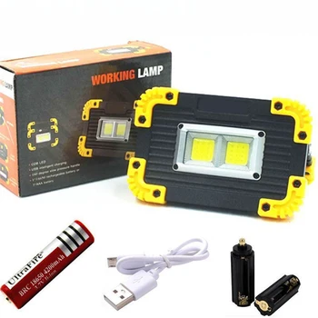Výkonný USB Nabíjateľná Baterka LED Pracovné Svetlo Ziskové KLASU Floodlight, Outdoor, Lov Kempingové Svietidlo Stan Svetlo Používať 18650