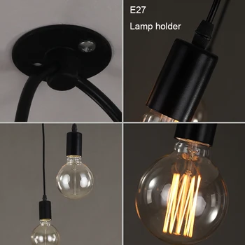 Moderné LED Prívesok Osvetlenie Priemyselné Spider Prívesok Lampa Vintage Spider Závesné Svietidlá pre Obývacia Izba, Spálňa DIY E27 Led Svetlá