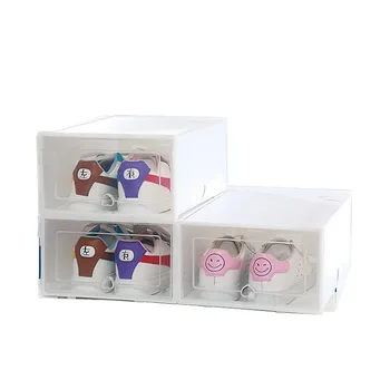 Multifunkčné Topánky Skladovacie Škatule Transparentné Drapákové Obuvi Box Kreatívne Skladacie Farebné Zásuvky Zmes Prachu-Dôkaz 6 KS
