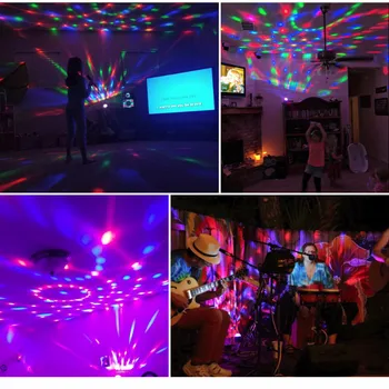 Strana Svetlá Aktivované Zvukom s Diaľkovým Halloween Disco Ball Rotujúce Svetlo LED Fáze svetlá --M25