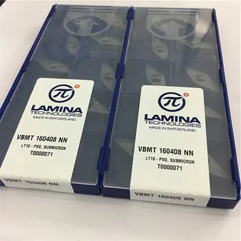 VBMT160408-NN LT10 Originálne LAMINA karbidu vložka s najlepšou kvalitou 10pcs/veľa doprava zadarmo