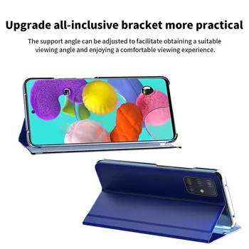 Kožené smart flip magnetické puzdro pre Samsung Galaxy A71 A51 Tkaniny tkaniny stojan book obal pre Samsung 71 51 71A 51A coque