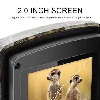 2 Palcový LCD Lov Fotoaparát 12MPX 1080P HD s Nočné Videnie Nepremokavé Zavádzacia Rýchlosť 0.8 Secoeds pre Kamery Domy