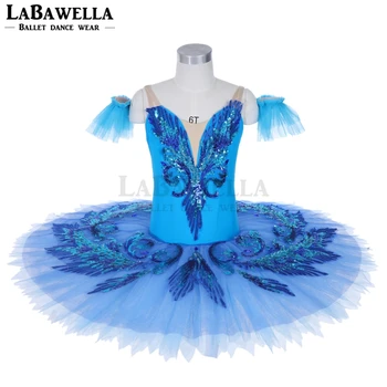 Blue bird variácie tutu dospelých dievčatá profesionálne balet tutus modrá klasického baletu fáze kostým pre ženy palacinka tutu JY009