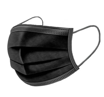 Na Sklade 50pcs Jednorazové Black Dospelých Maska Proti Prachu 3 Vrstvy Filter Strmeň Non Tkané Tvár, Ústa Maska pre Mužov, Ženy