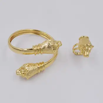 NOVÝ DIZAJN, Vysoká Kvalita Ltaly 750 Zlatá farba Šperky Set Pre Ženy, afriky korálky jewlery módny náhrdelník nastaviť náušnice šperky