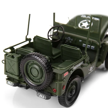 KAIDIWEI 1:18 Taktických Vojenských Model Džípy Staré druhej Svetovej Vojny Willis Vojenské Vozidlá Zliatiny Model Vozidla pre Deti Taktické Jeep Hračka