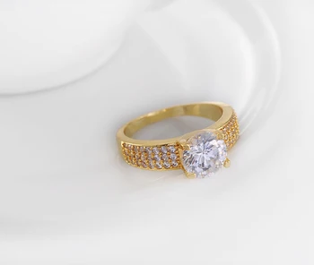 YANHUI Originálne 925 Pevné Strieborné Prstene Pre Ženy 2.0 ct Prírodné Zirconia Diamond Čistého Zlata Farba Snubné Prstene Nevesta Šperky