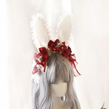 Ručne vyrábané Japonským KC hlavový most Sladké Králičie Uši Bunny Lolita Headdress