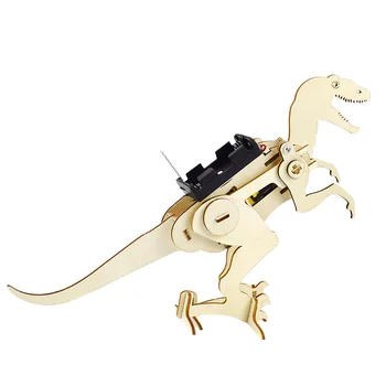DIY Elektrické T-Rex Model Súpravy, Hračky pre Chlapcov, Drevené Dinosaura Robot Montáž Puzzle Vzdelávacie Hračka Experiment Súpravy Modely Dary