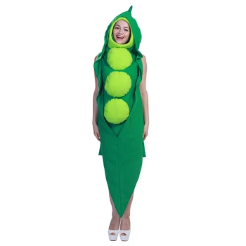 Eraspooky Zábavné Jumpsuit Halloween Kostýmy pre Dospelých Ovocie Tunika Cosplay Karneval Strany, Skupiny, Rodiny Zodpovedajúce Kostým Pea Banán