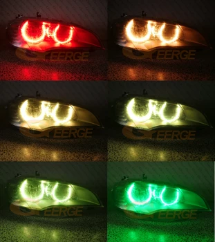 Vynikajúce RF diaľkové Bluetooth Aplikácia Multi-Farba Ultra svetlé RGB LED Angel Eyes halo krúžky Pre BMW X6, E71, E72 X6M 2008-