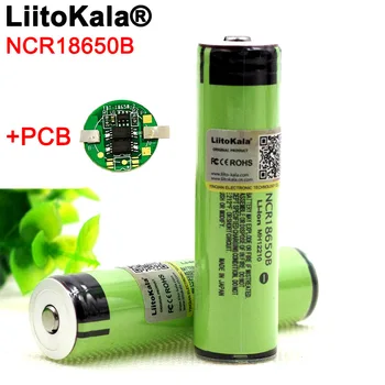 2020 Liitokala Chránené Pôvodné Nabíjateľná batéria 18650 NCR18650B 3400mah s PCB 3,7 V Pre Baterku batérie