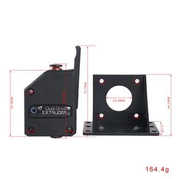 NOVÉ BMG Vytláčacie Bowdenových Priame Vytláčacie Dual Drive Vytláčacie 1.75 mm Vlákna pre Ender3 CR10 MK8 3D Tlačiarne Diely