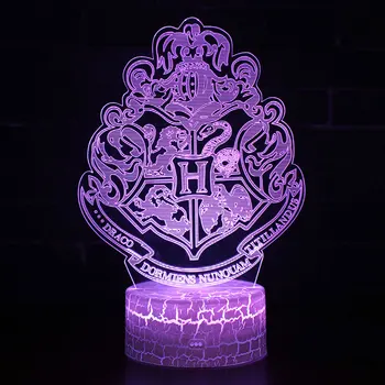 Magické znamenie, téma 3D Lampa LED nočné svetlo 7 Farieb Zmeniť Dotyk Náladu Lampa Vianočný darček Dropshippping