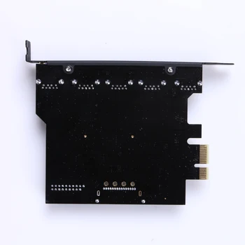Super Rýchlosť PCI-E na USB 3.0 19-Pin 5 Port PCI Express Rozširujúca Karta Adaptéra SATA 15 kolíkový Konektor s CD na pracovnej Ploche