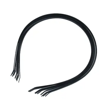Horúce 10Pcs 3 mm Prázdne Kovové Pásky na Vlasy Kapely Veľa DIY Príslušenstvo Čierna