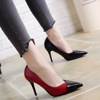 2020 na jar a na jeseň nové módne profesionálne OL black čerpadlá vysoké podpätky sexy temperament black stiletto topánky