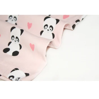 Baby Dievčatá Oblečenie Sady Deti Panda Vytlačené Oblečenie Detí Sleepwear Chlapčenské Pyžamo Krátky Rukáv tričko + Nohavice 2 ks oblečenie pre voľný čas