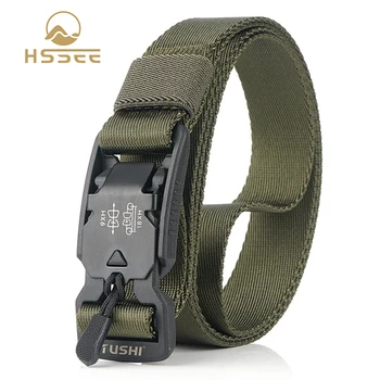 HSSEE Úradný autentické 2,5 cm taktické spony spony, magnetické mäkké a tvrdé reálne nylon tenký pás všeobecné outdoorové športy pásu