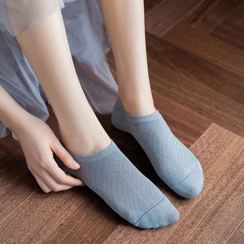 10pcs=5 Párov Lete Ultra-tenké Loď Ponožky Ženy Rozšírené Bavlna 5 Farba Non-Slip Držať krok Japonskej Škole Štýl Žena Ponožky