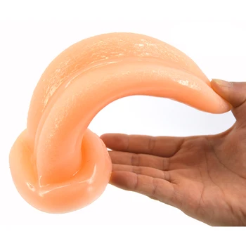 Jazyk Typ Vaginálne Dildo Zadok Plug Stimulátor Masér Mäkké PVC Veľké Falus Dildo Erotické Hračky Žena Masturbator Dospelých Produkty