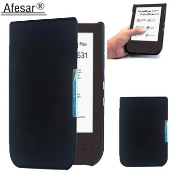 Afesar Pre PocketBook 631 eReader 6 palcový ultra slim obal knihy kožené puzdro magnetická spona flip vhodné PB 631 plus puzdro