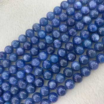 6 mm 8 mm 10 mm svetlo modrá kyanite kameň korálky prírodný drahokam korálky DIY voľné korálky pre šperky, takže strand 15