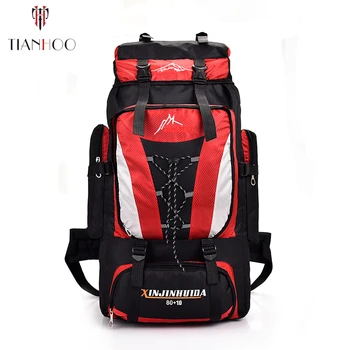 Kvalitné Vonkajšie lezenie taška cestovný batoh 80l Cestovné tašky nepremokavé camping batoh batohy