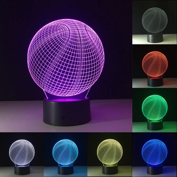 3D Futbal, Basketbal, Nočné Osvetlenie, RGB 7 Farieb, Diaľkové Ovládanie Výročie Darček--Dropshipping Obchodného Priority Odosielanie