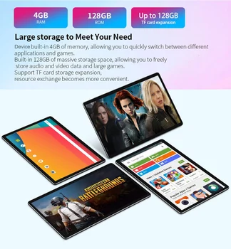2021 Inovované K20 Pro 4G SIM Siete 2 v 1 Tablete Notebook s Klávesnicou, 128 GB ROM Tablet Android 11.6 Palcový Tablet, GPS 4GB RAM