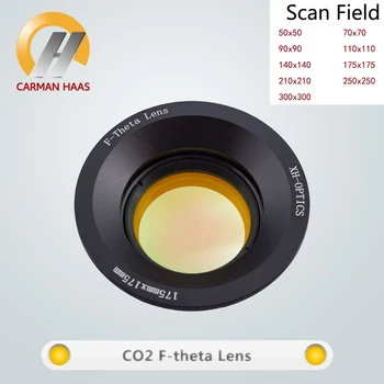 Carmanhaas Co2 Laser F-spoločnosť theta Objektív Scan Objektív Pre Laserové Značenie ZnSe Skener Objektív Oblasti 70*70 mm Laserové Značenie