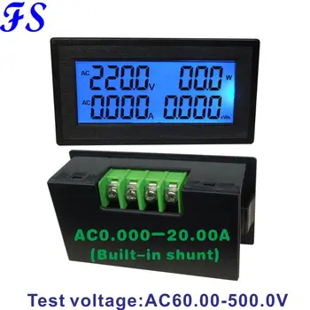 YB5140DM LCD Digitálny Voltmeter Ammeter 80-260V Napätie Prúd Meter účinník vysokofrekvenčnej Energie Tester PF AC 60-500V 20A 100A