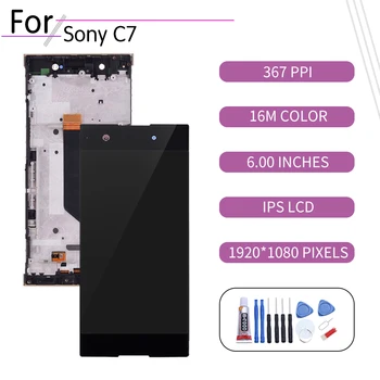 PÔVODNÝ Pre SONY Xperia XA1 Ultra Dotykový LCD Displej Digitalizátorom. Montáž Pre Sony XA1 Ultra Displej s Rámom Nahradenie C7 LCD