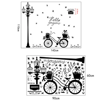 Pouličné Lampy Bicykli Stenu, Nálepky Hviezdy Stenu Obtisky, Spálne, Chodby Pozadí Izba Vinyl Domova Dropshipping FAS